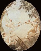 TIEPOLO, Giovanni Domenico Pulcinelle on the Tightrope Spain oil painting artist